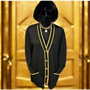 Black and Gold Varsity Sweater Sz M